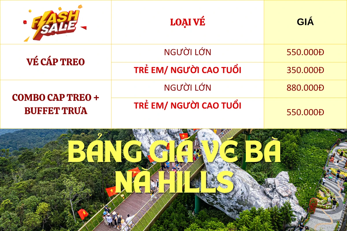 ƯU ĐÃI VÉ BÀ NÀ HILLS MỚI NHẤT 2025 CHO DU KHÁCH VIỆT – CHỈ TỪ 550K